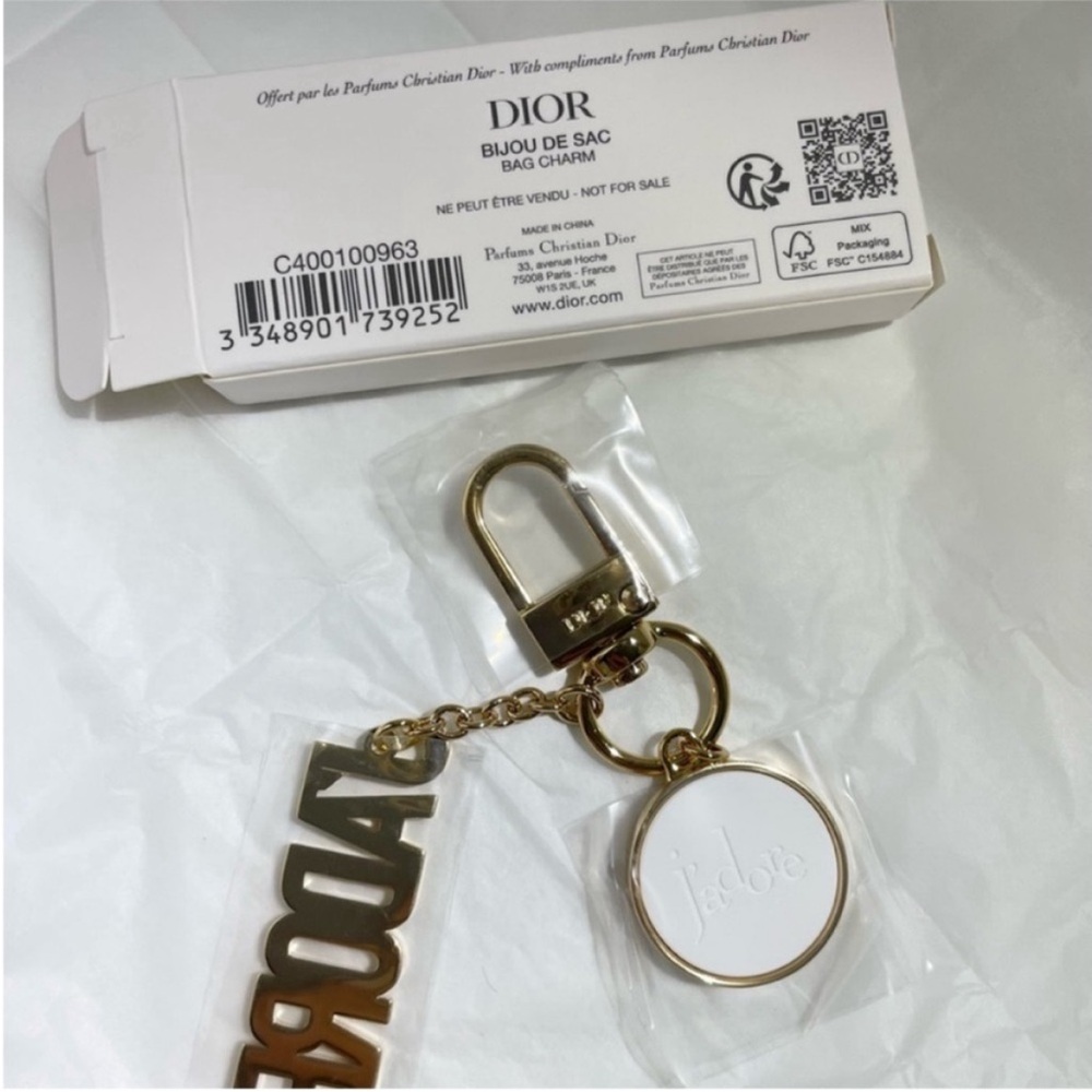 Dior J'adore Logo Keychain Charm - Picture 5 of 9